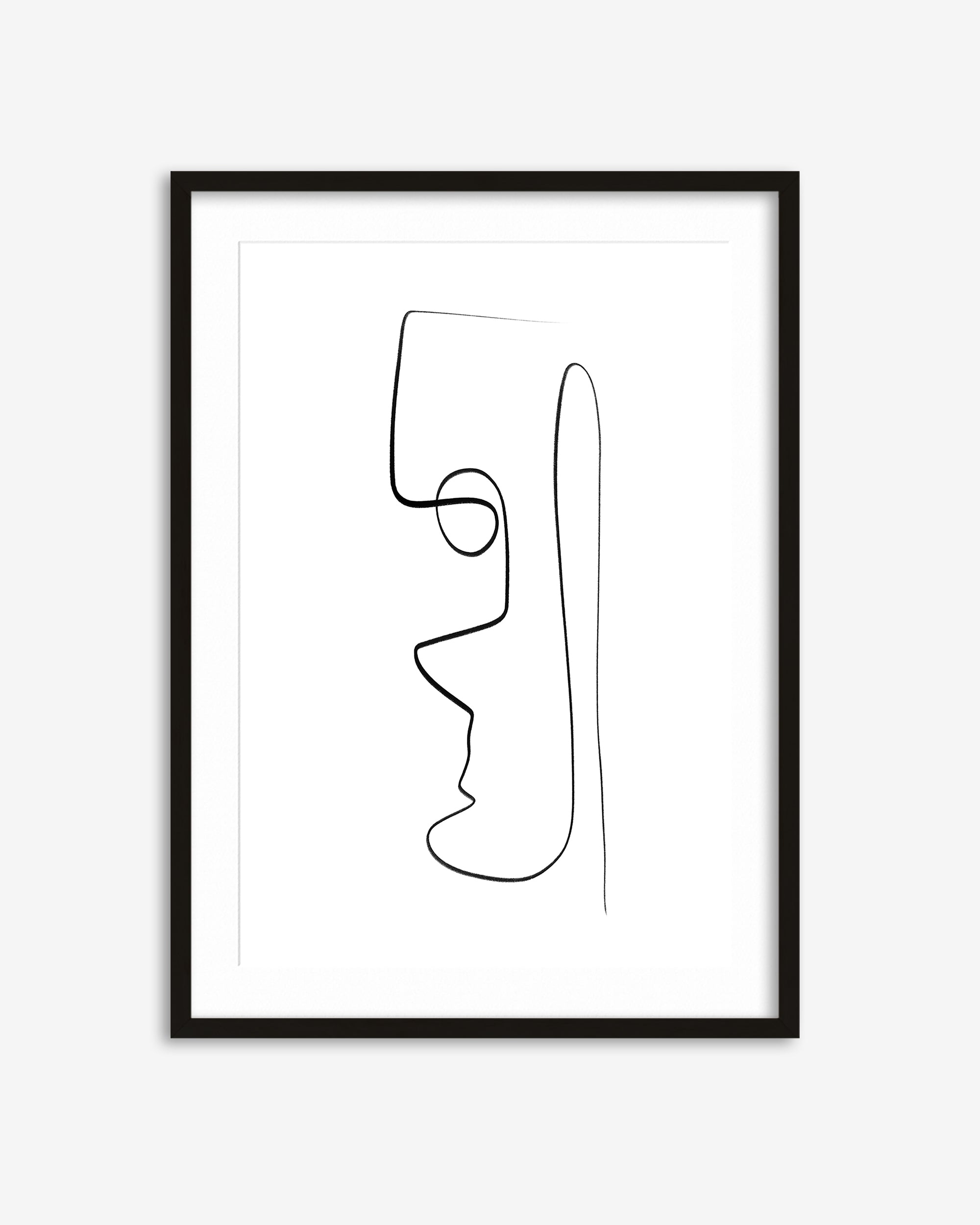 Face Line Art Print