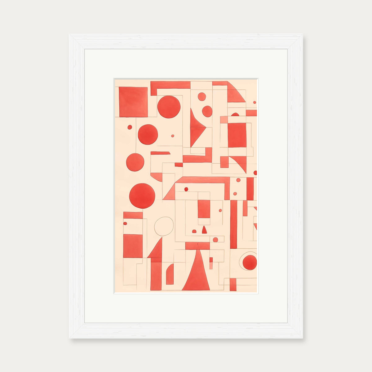 Geometric Wonder Art Print — 30 x 40 cm — White Frame