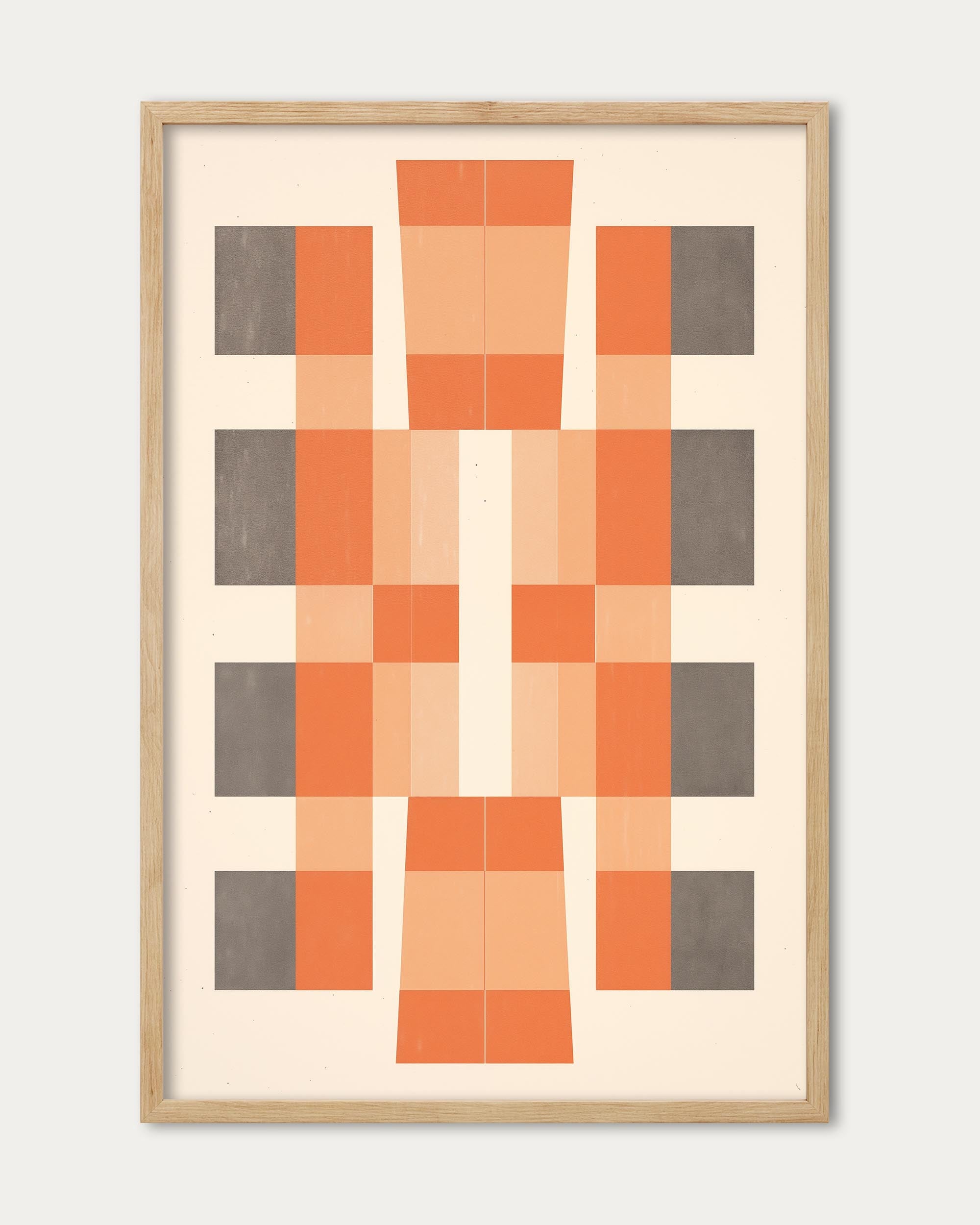 framed geometric abstract art print