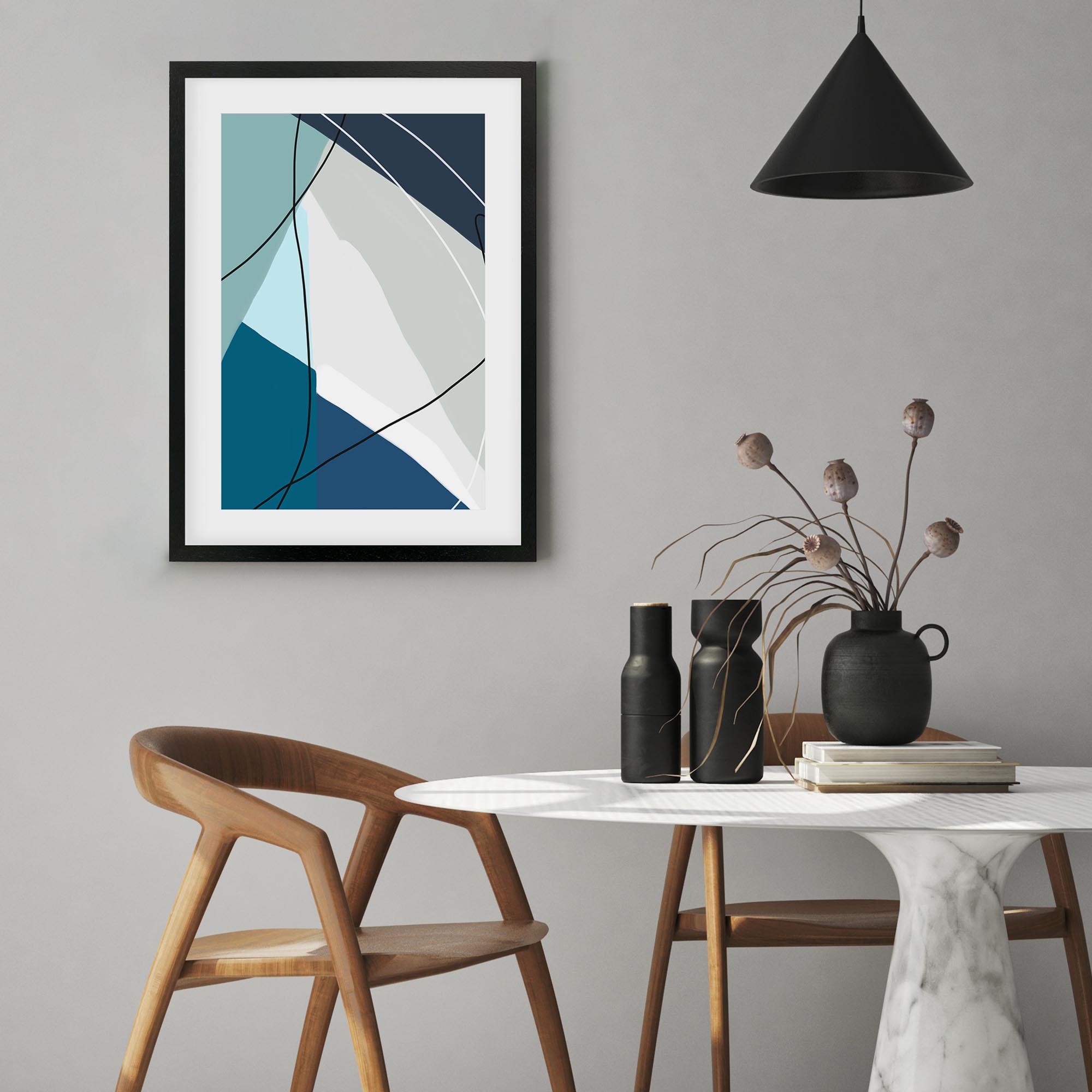 Geometry And Lines Framed Art