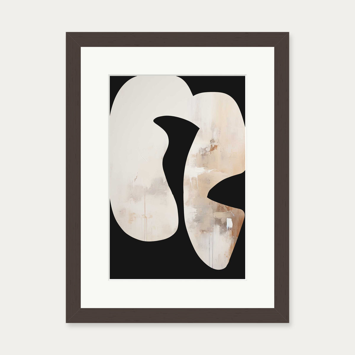 Gliding Expression III Art Print — 30 x 40 cm — Brown Frame