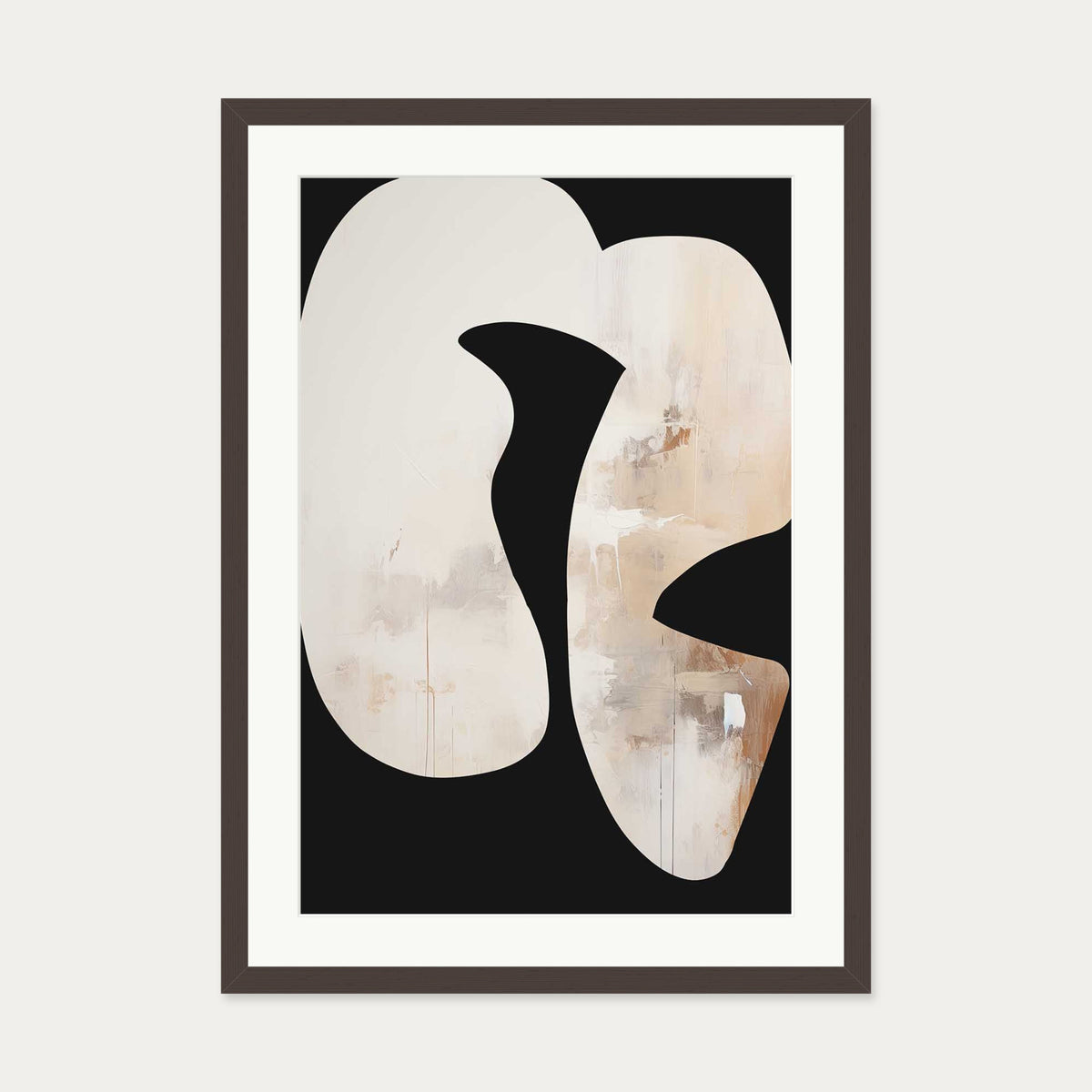 Gliding Expression III Art Print — 50 x 70 cm — Brown Frame