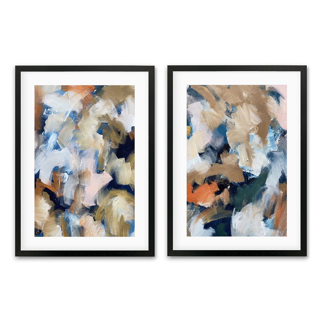 Golden Brushstroke - Print Set Of 2