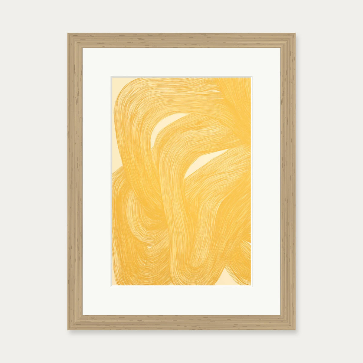 Golden Path Art Print — 30 x 40 cm — Oak Frame