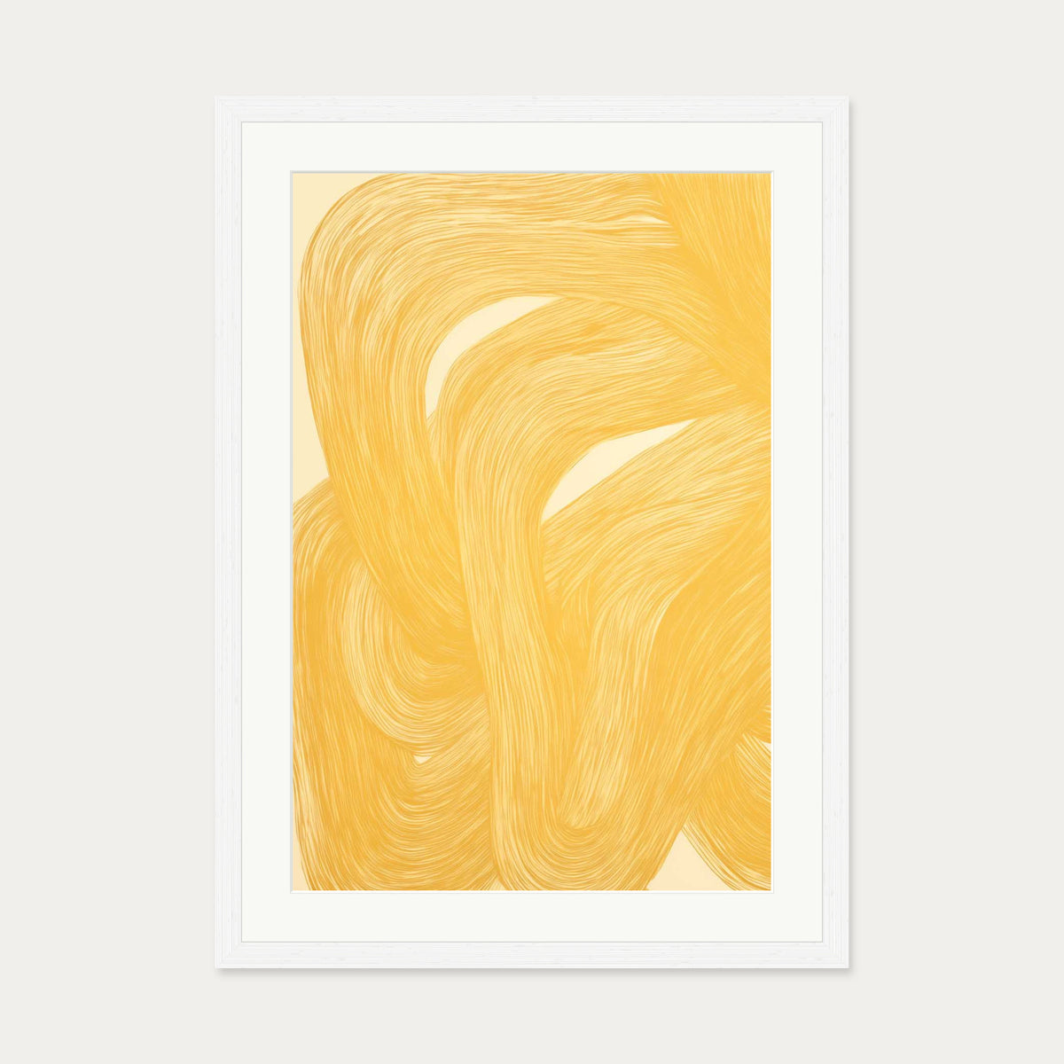 Golden Path Art Print — 50 x 70 cm — White Frame