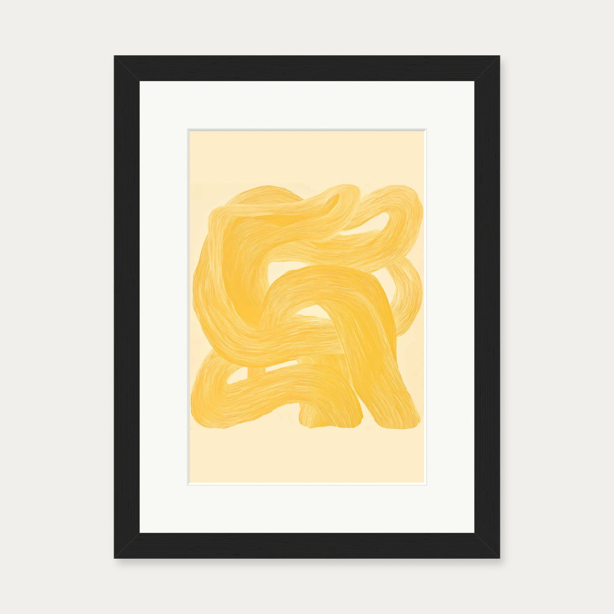 Golden Path II Art Print — 30 x 40 cm — Black Frame
