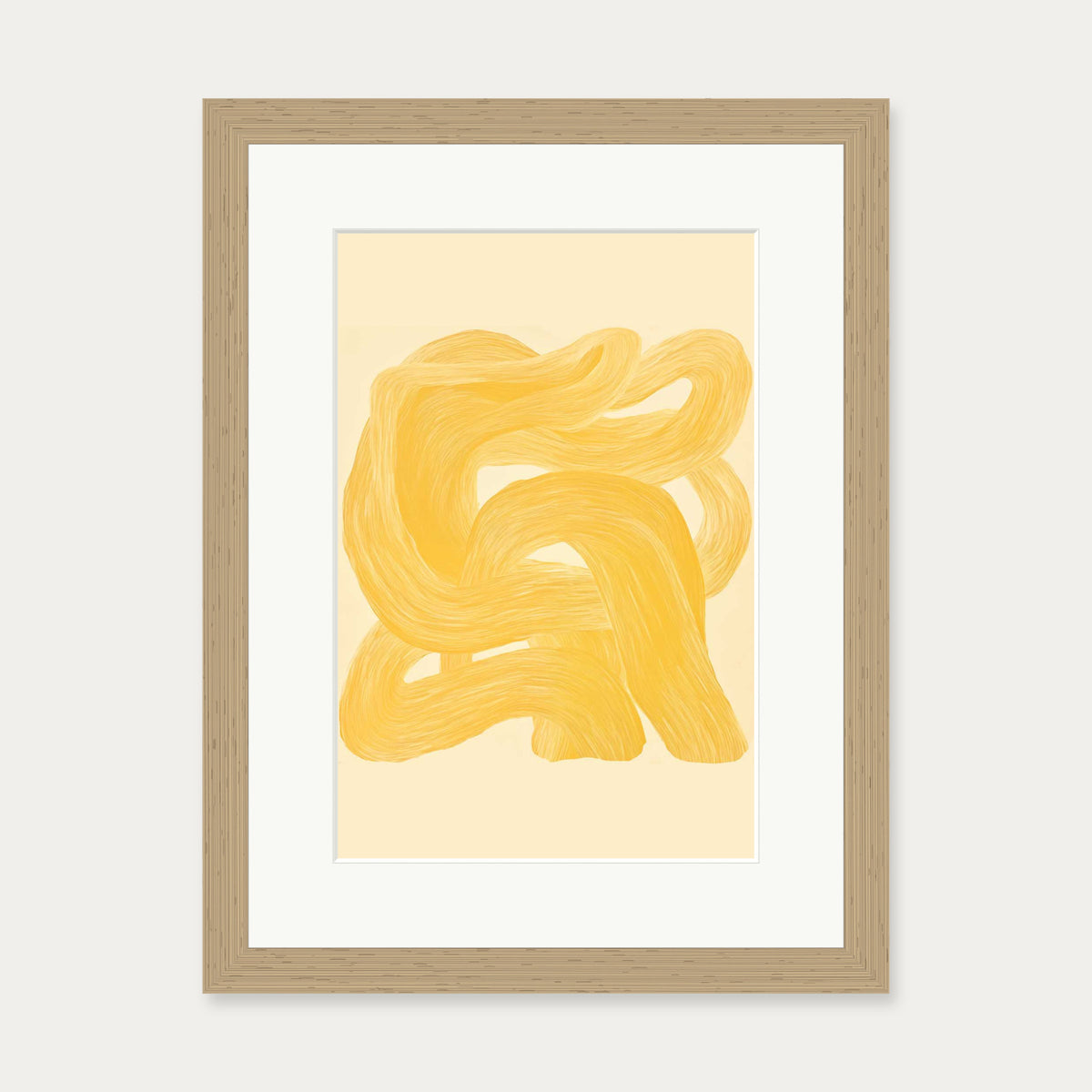 Golden Path II Art Print — 30 x 40 cm — Oak Frame
