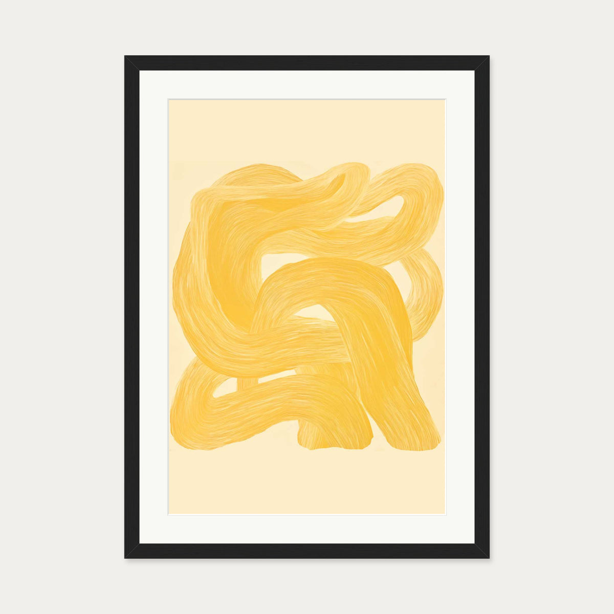Golden Path II Art Print — 50 x 70 cm — Black Frame