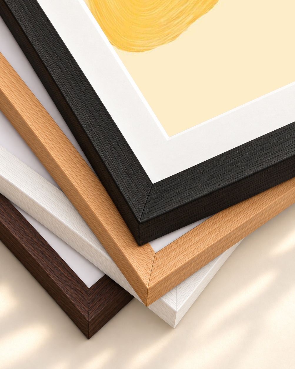 Golden Path II Art Print — framed print corner with 5 cm mount and bevel