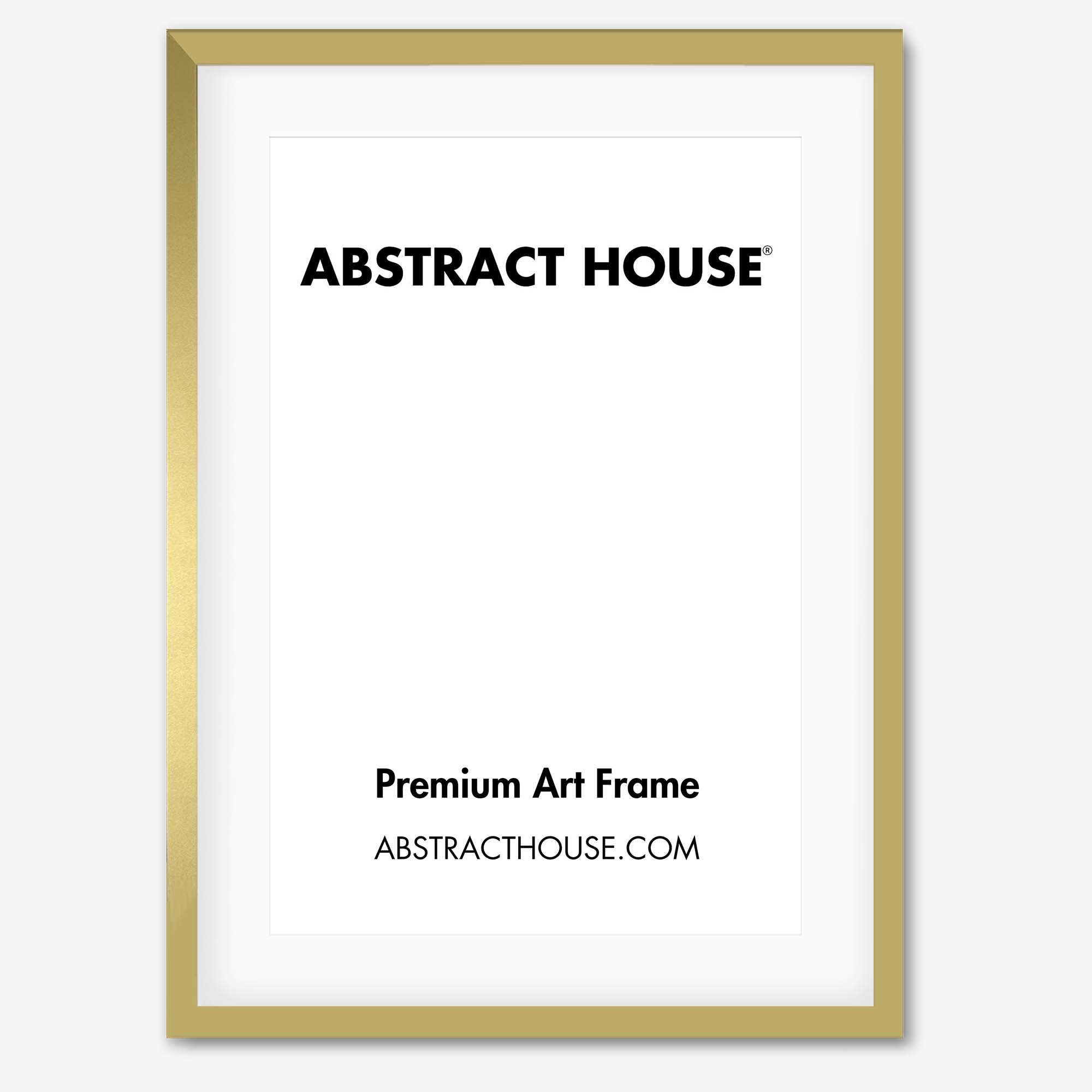 Gold Wooden Picture Frame With Mount-Abstract House