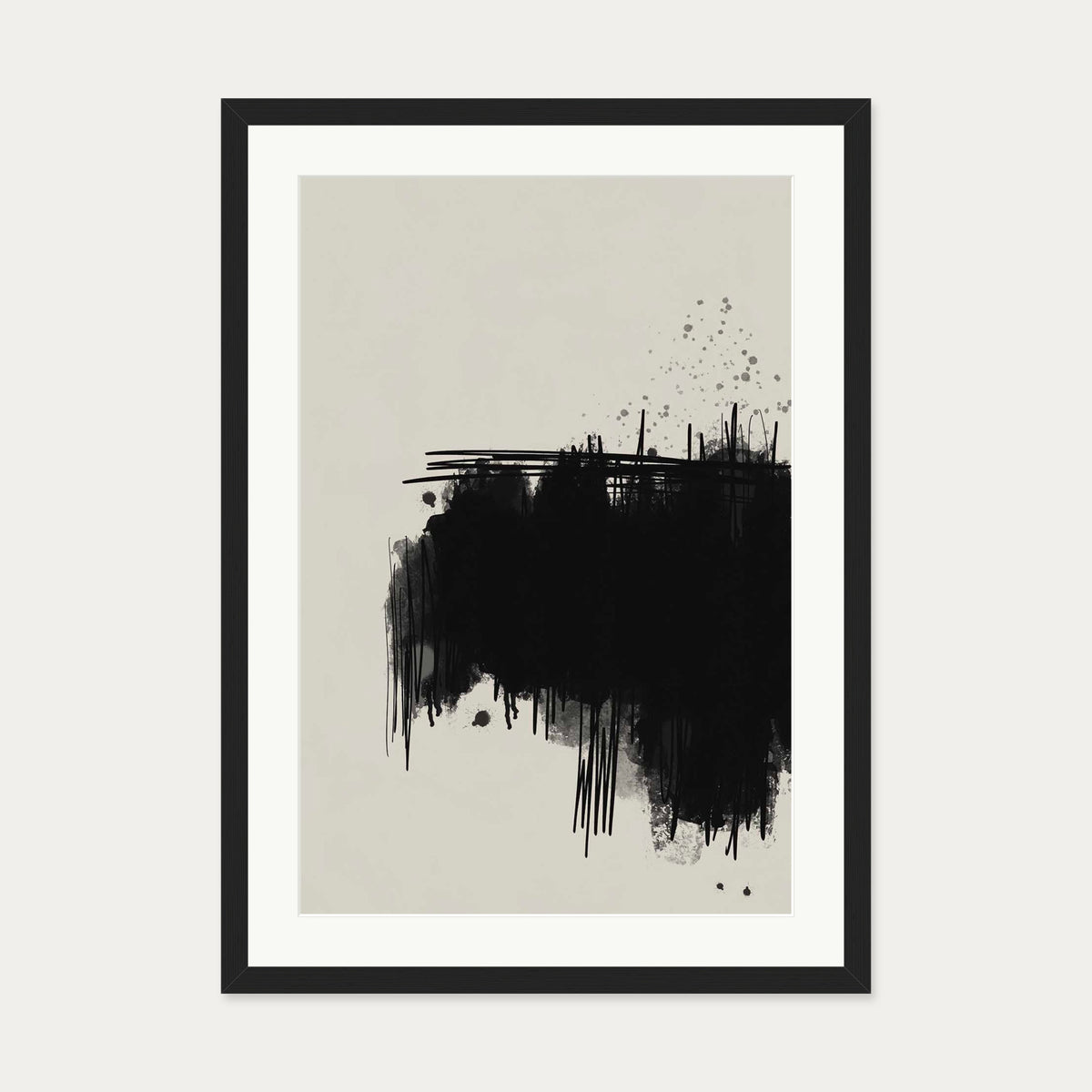 Graffiti Cloud Art Print — 50 x 70 cm — Black Frame