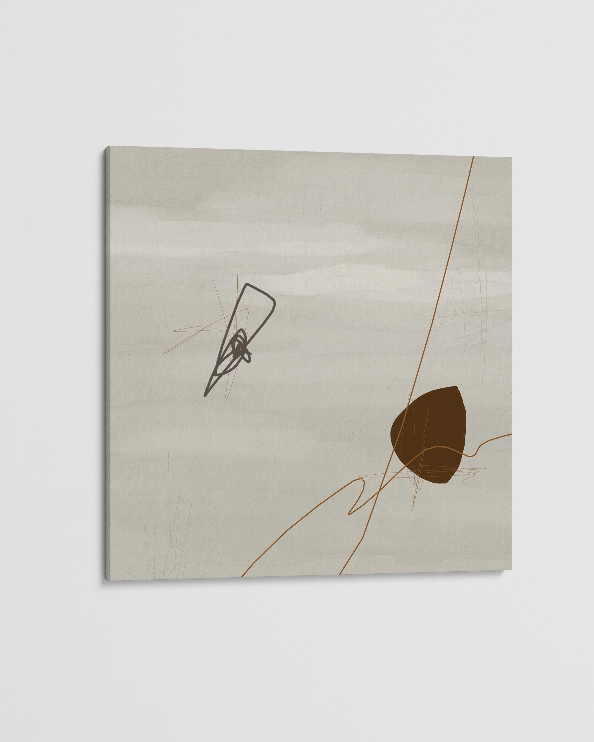 Grey Neutral Abstract Canvas Art