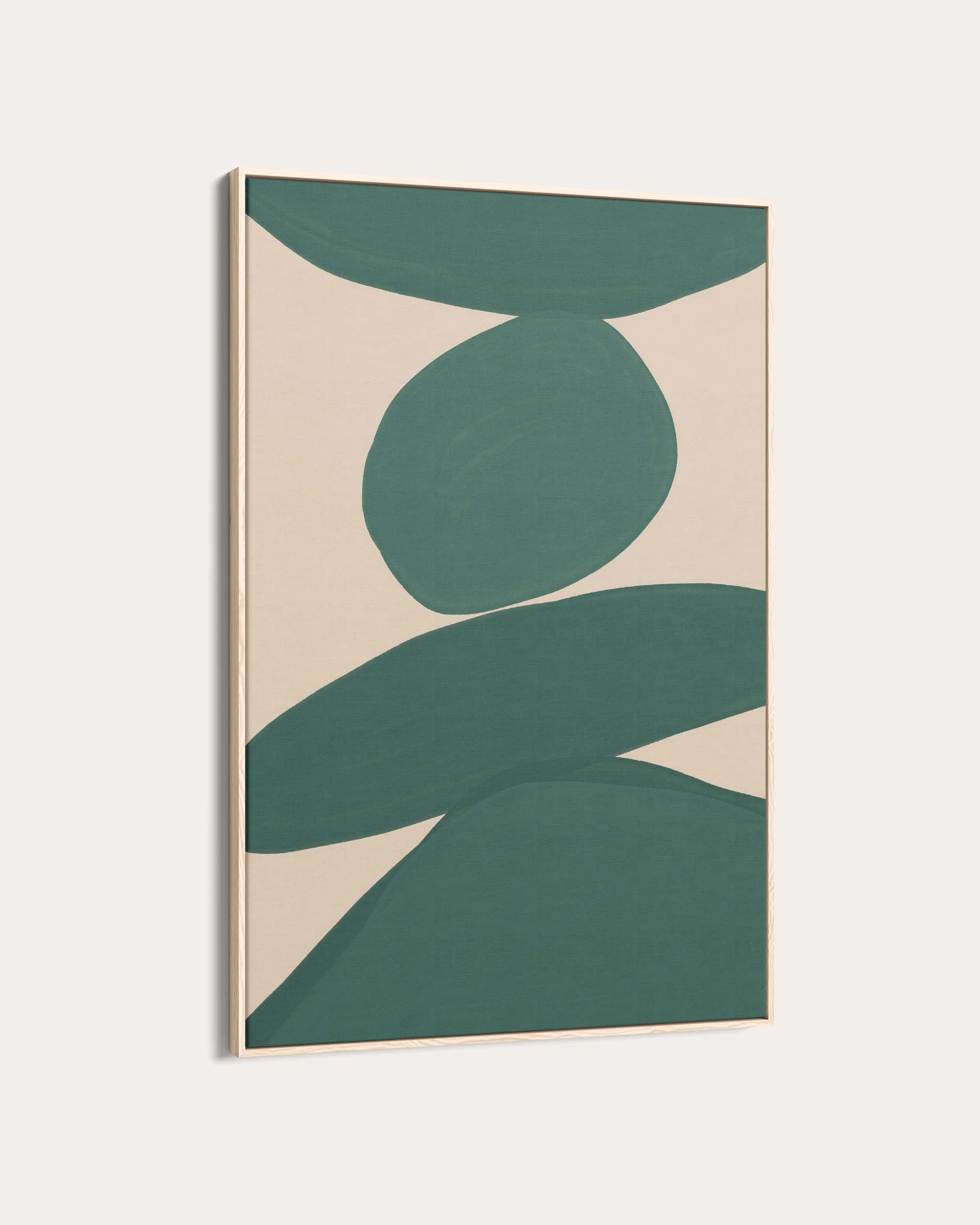 Green Organic Shapes Wall Art