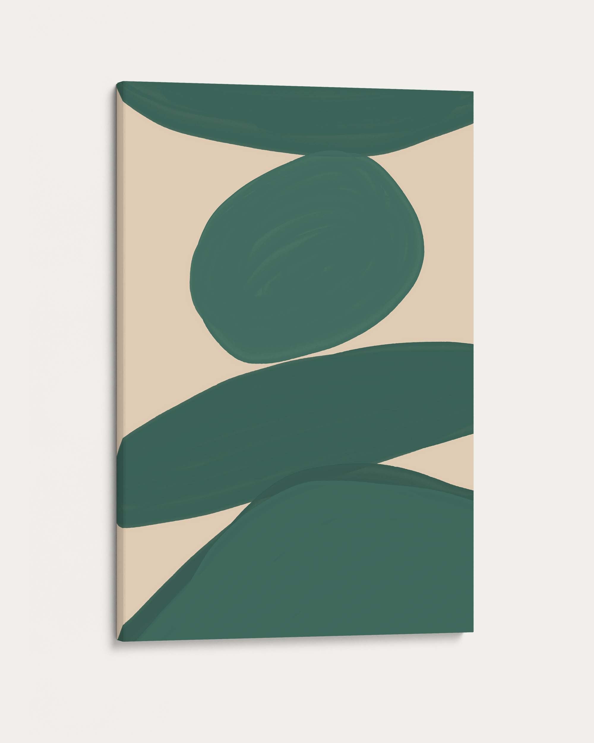 Green Organic Shapes Wall Art