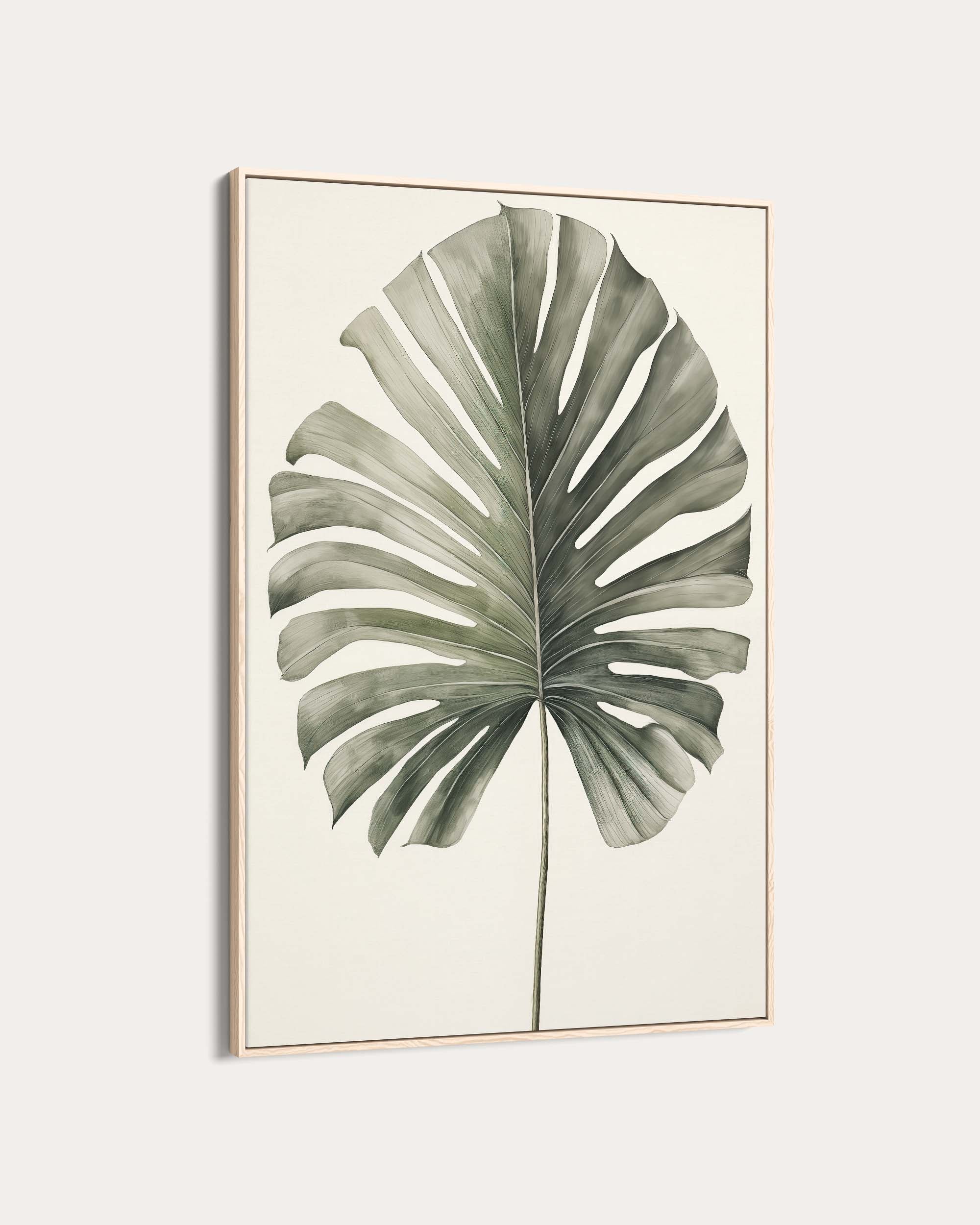 Vintage Monstera Leaf Wall Art Print