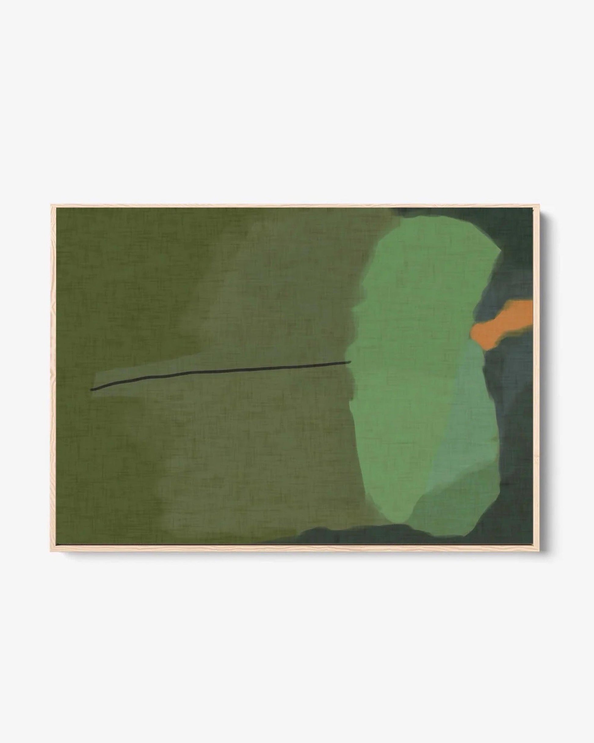 modern green canvas wall art print framed