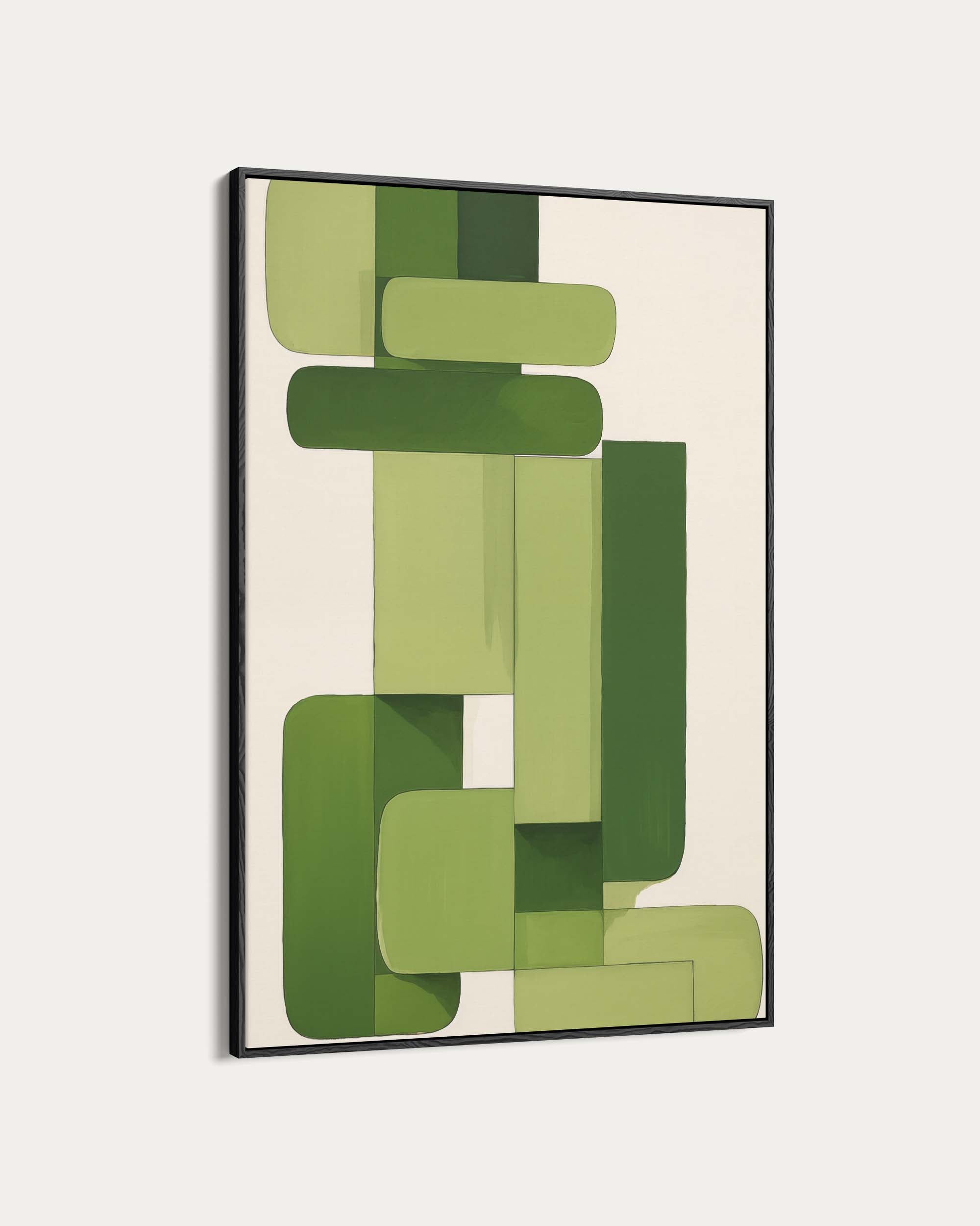 Green Blocks Art Print