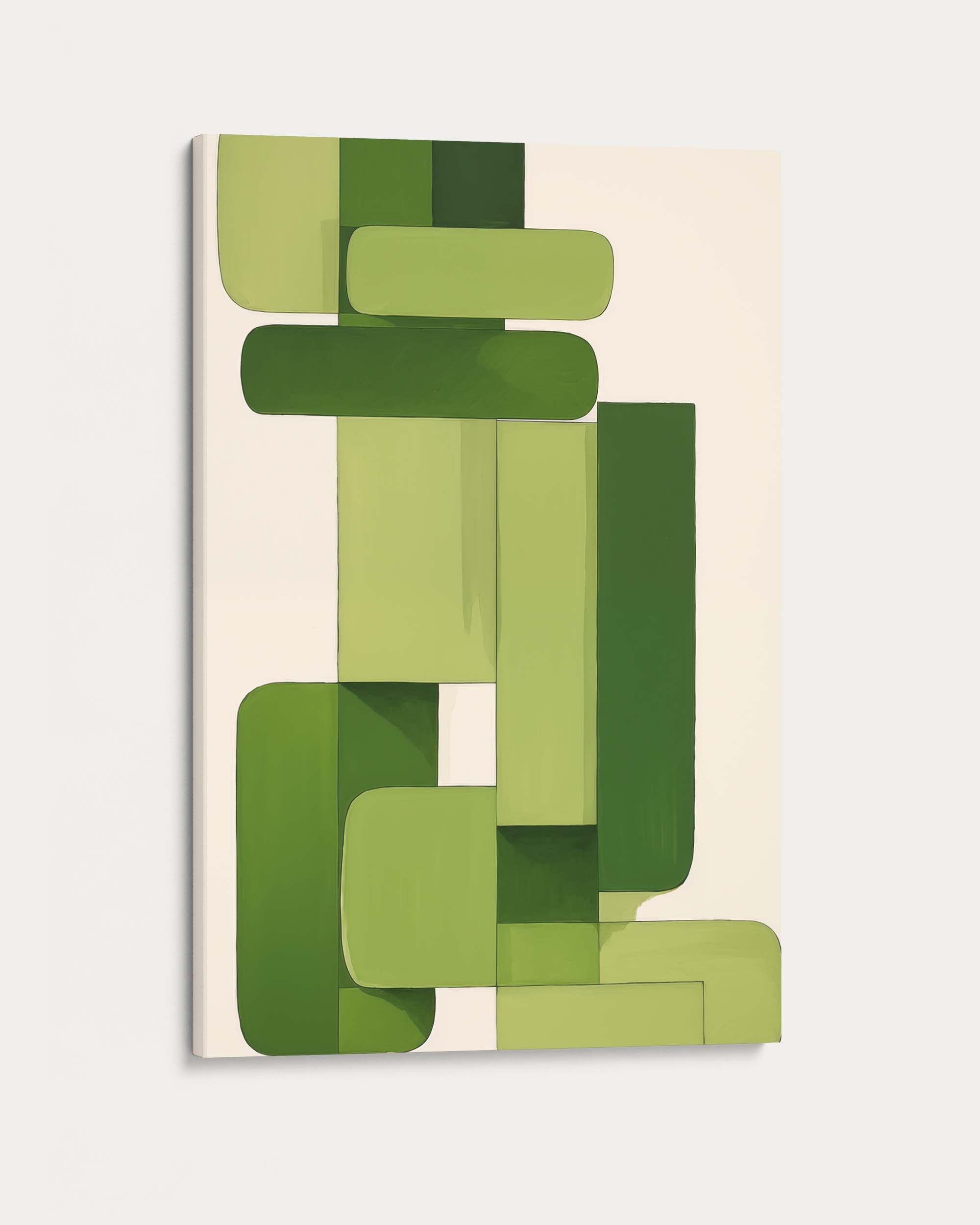 Green Blocks Art Print