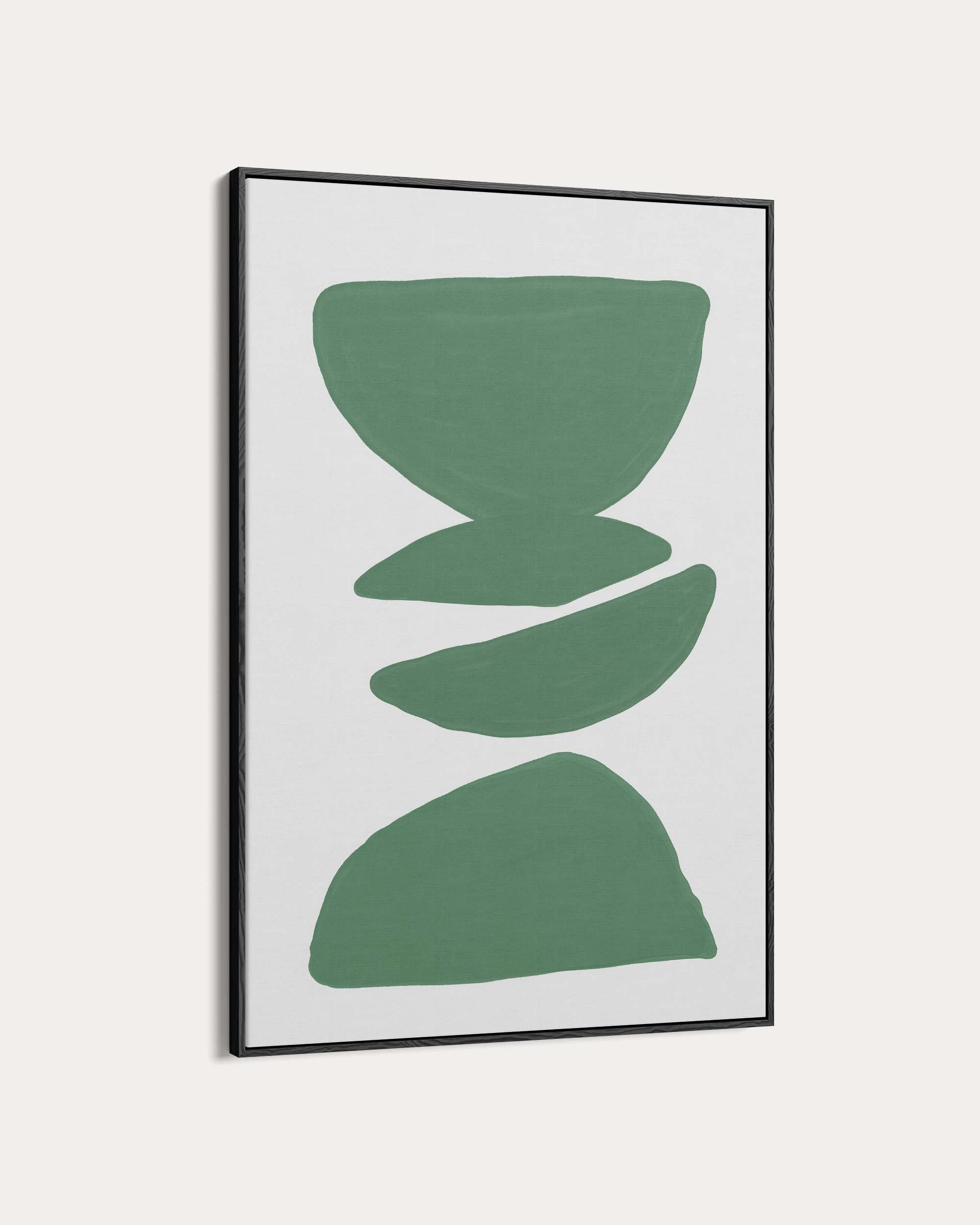 Balancing Shapes Green Wall Art