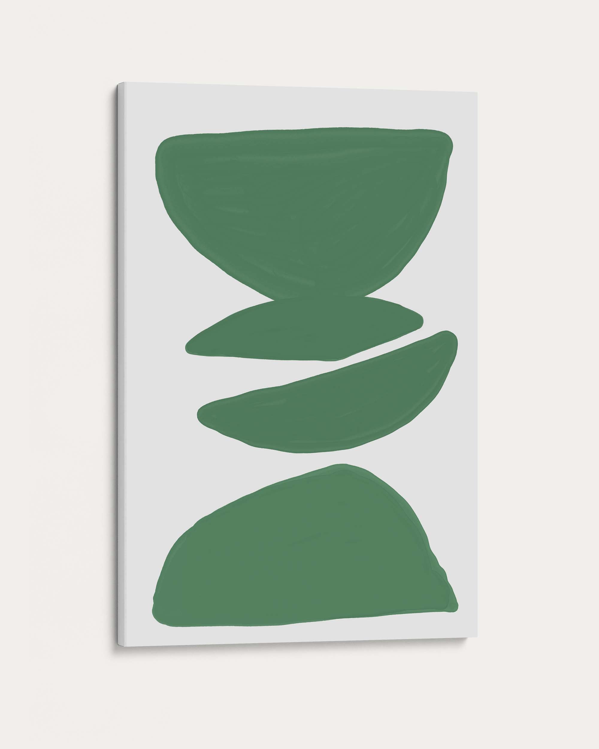 Balancing Shapes Green Wall Art