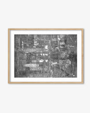 Grey Abstract Collage Art Print