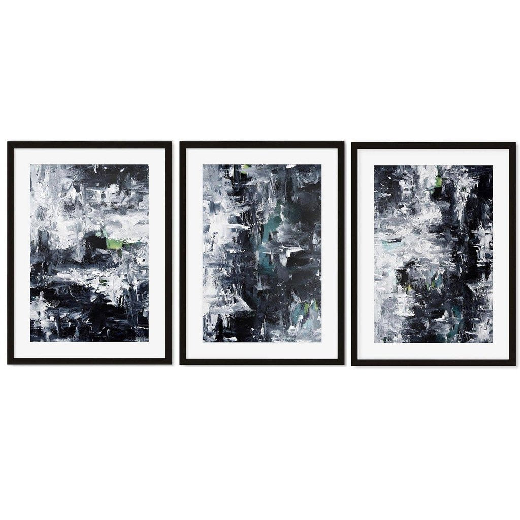 Grey On Mint - Print Set Of 3