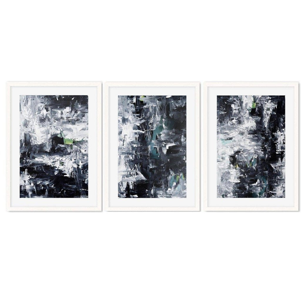 Grey On Mint - Print Set Of 3