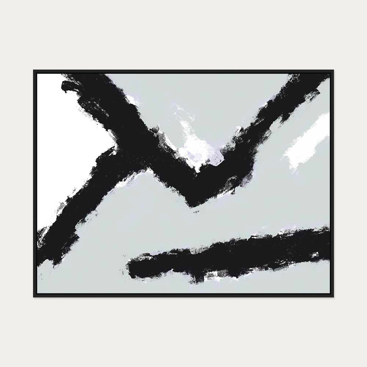Grey Ridge Canvas Art — 90 x 120 cm — Black Frame