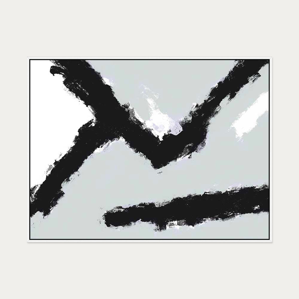 Grey Ridge Canvas Art — 90 x 120 cm — White Frame