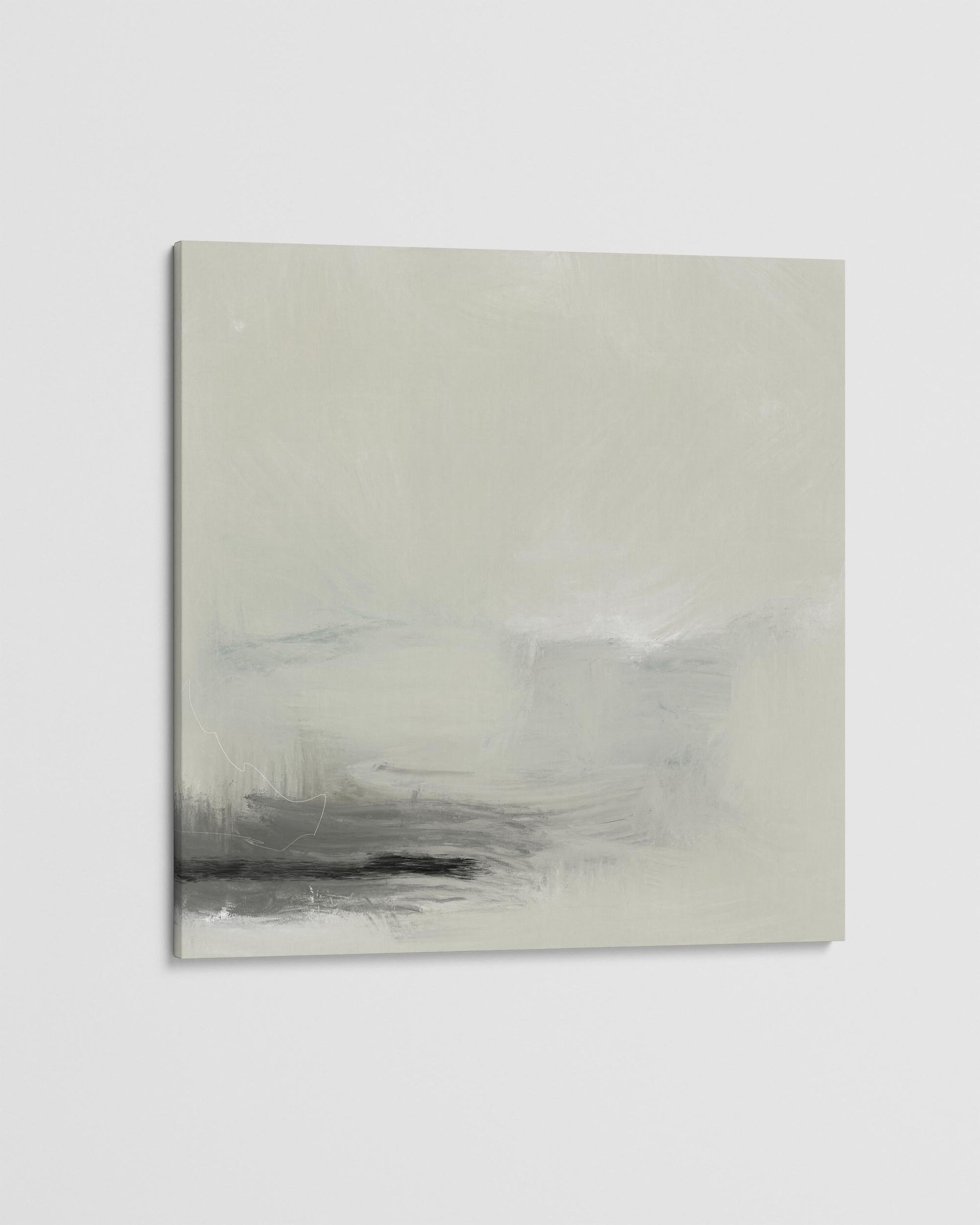 Abstract painting on a white wall