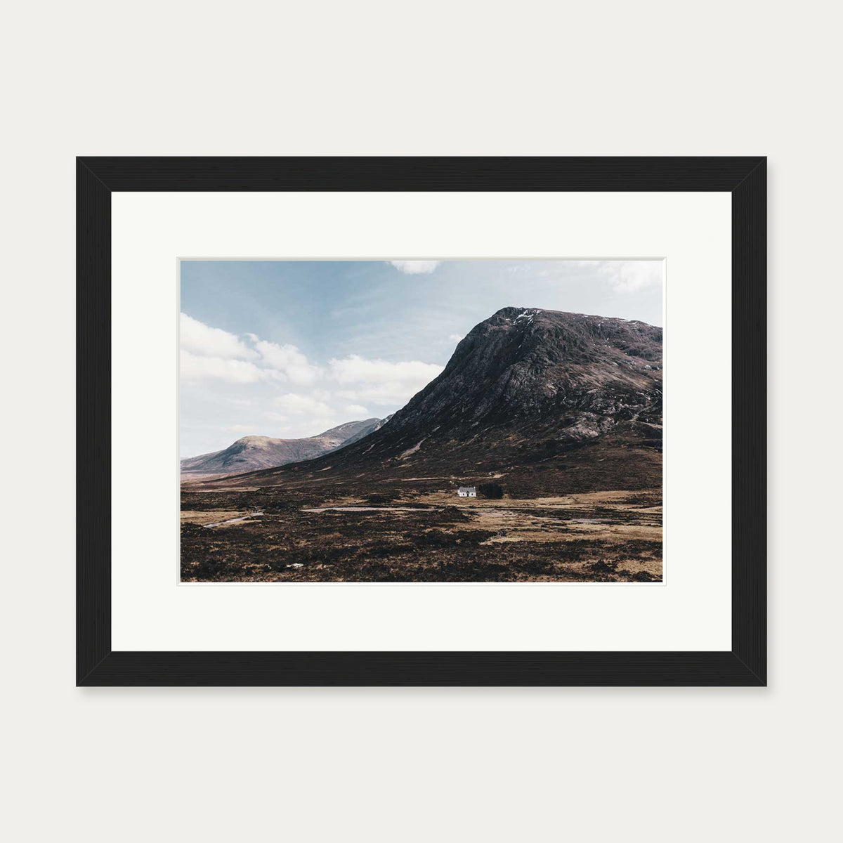 Highland House Wall Art Print — 30 x 40 cm — Black Frame