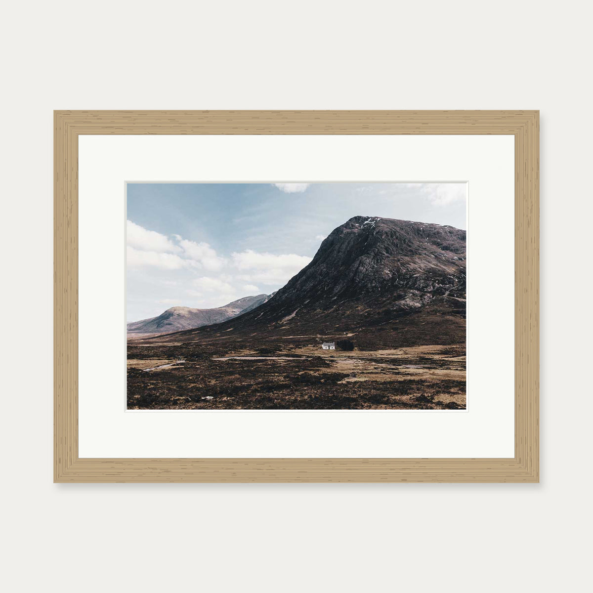 Highland House Wall Art Print — 30 x 40 cm — Oak Frame