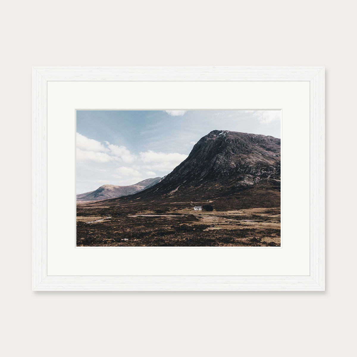 Highland House Wall Art Print — 30 x 40 cm — White Frame