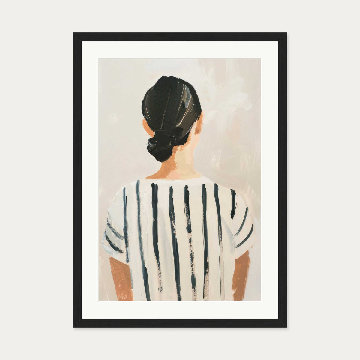 Holding Back Art Print — 50 x 70 cm — Black Frame