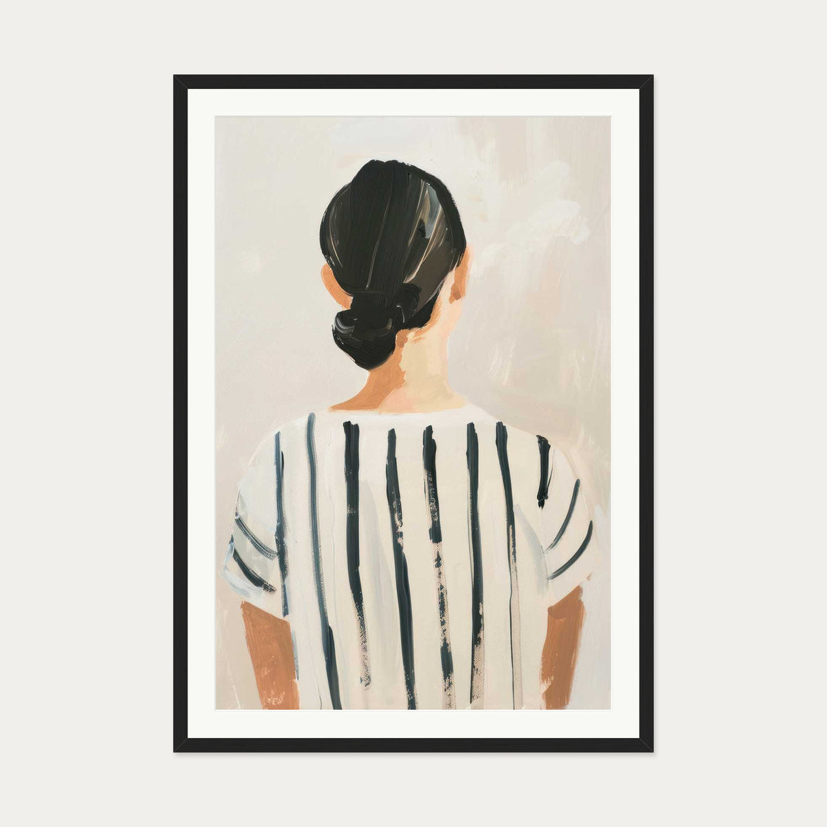 Holding Back Art Print — 70 x 100 cm — Black Frame