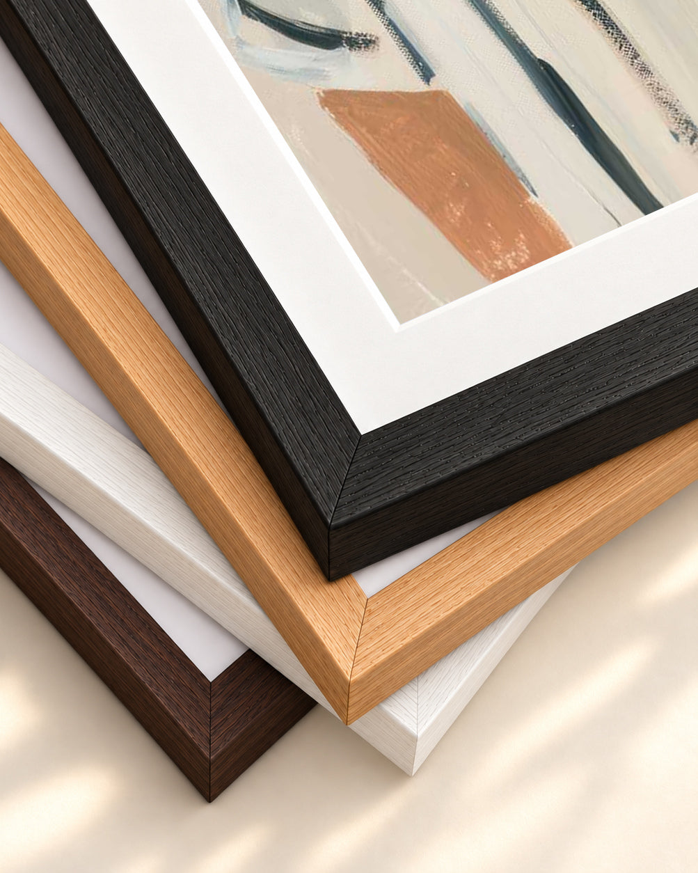 Holding Back Art Print — framed print corner with 5 cm mount and bevel