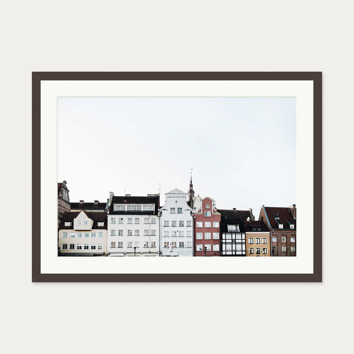 Holland Wall Art Print — 50 x 70 cm — Brown Frame