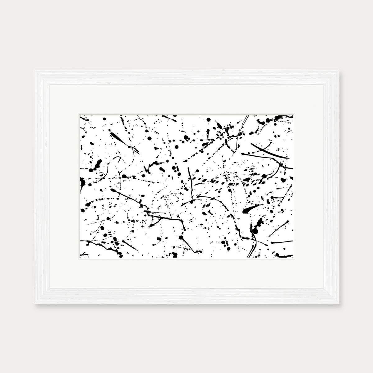 Homage To Pollock III Art Print — 30 x 40 cm — White Frame
