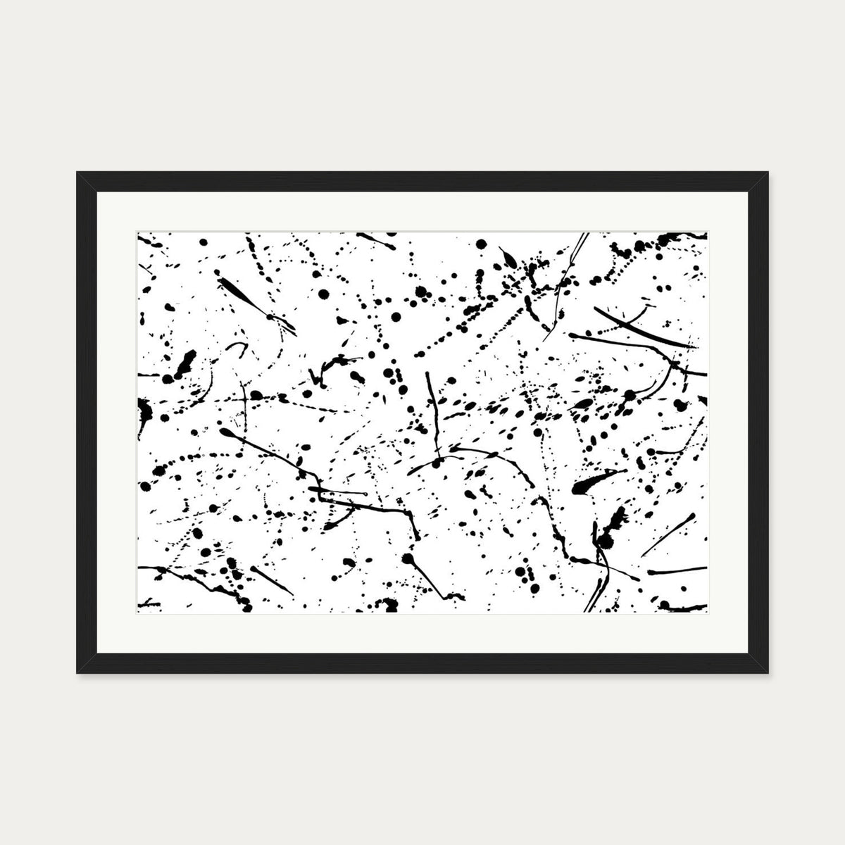 Homage To Pollock III Art Print — 50 x 70 cm — Black Frame