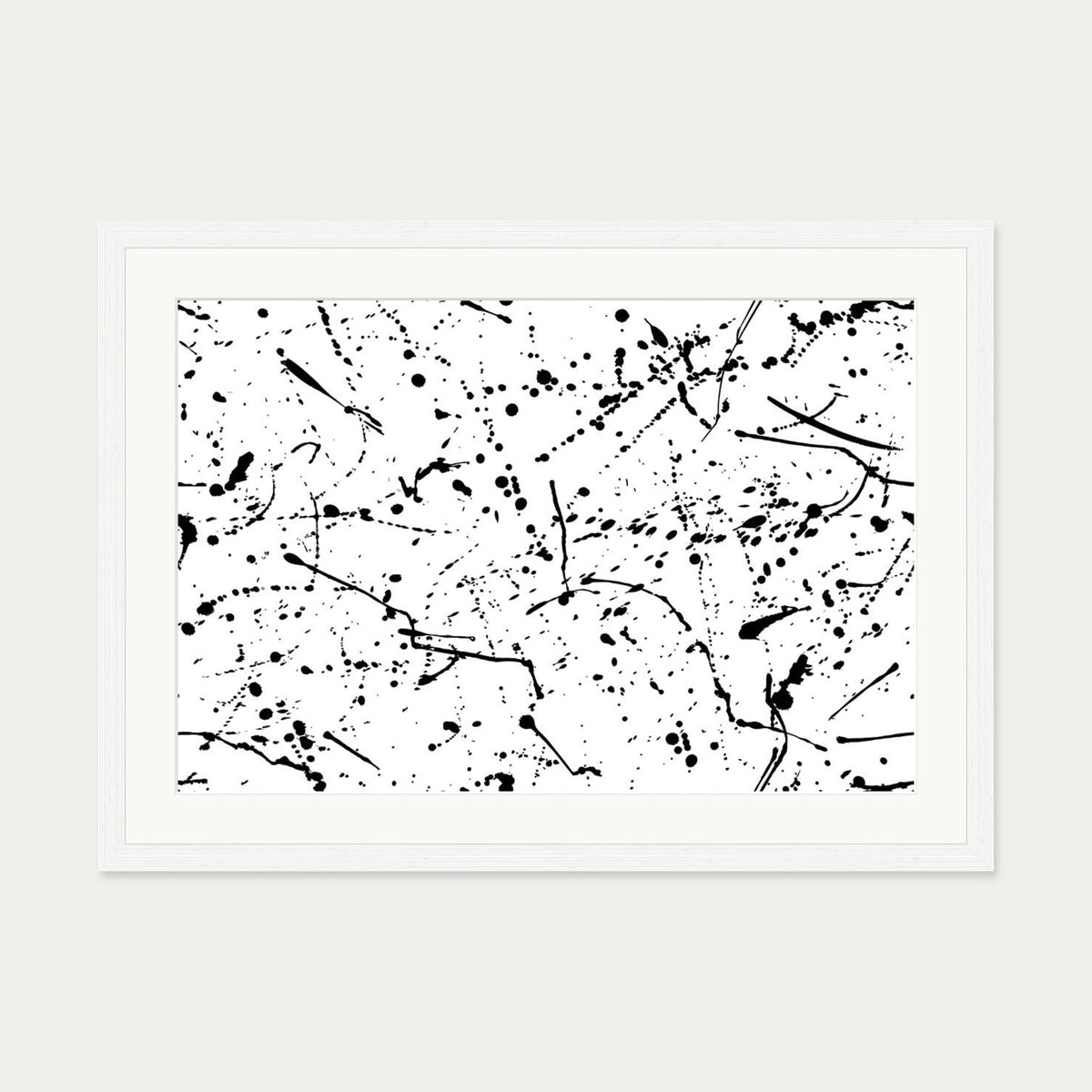 Homage To Pollock III Art Print — 50 x 70 cm — White Frame