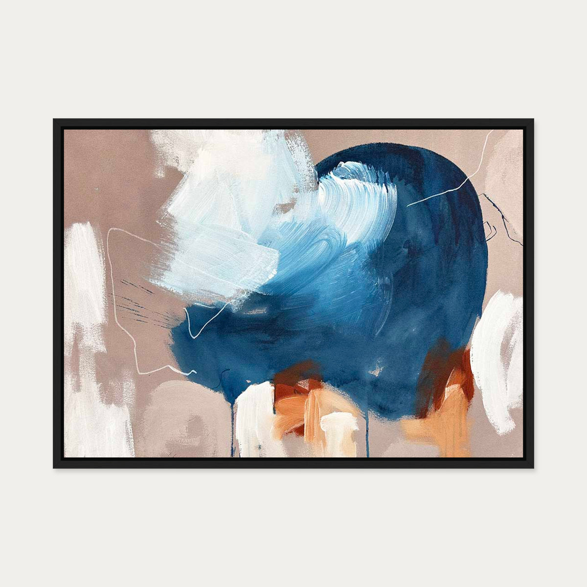 Home Run Canvas Art — 50 x 70 cm — Black Frame