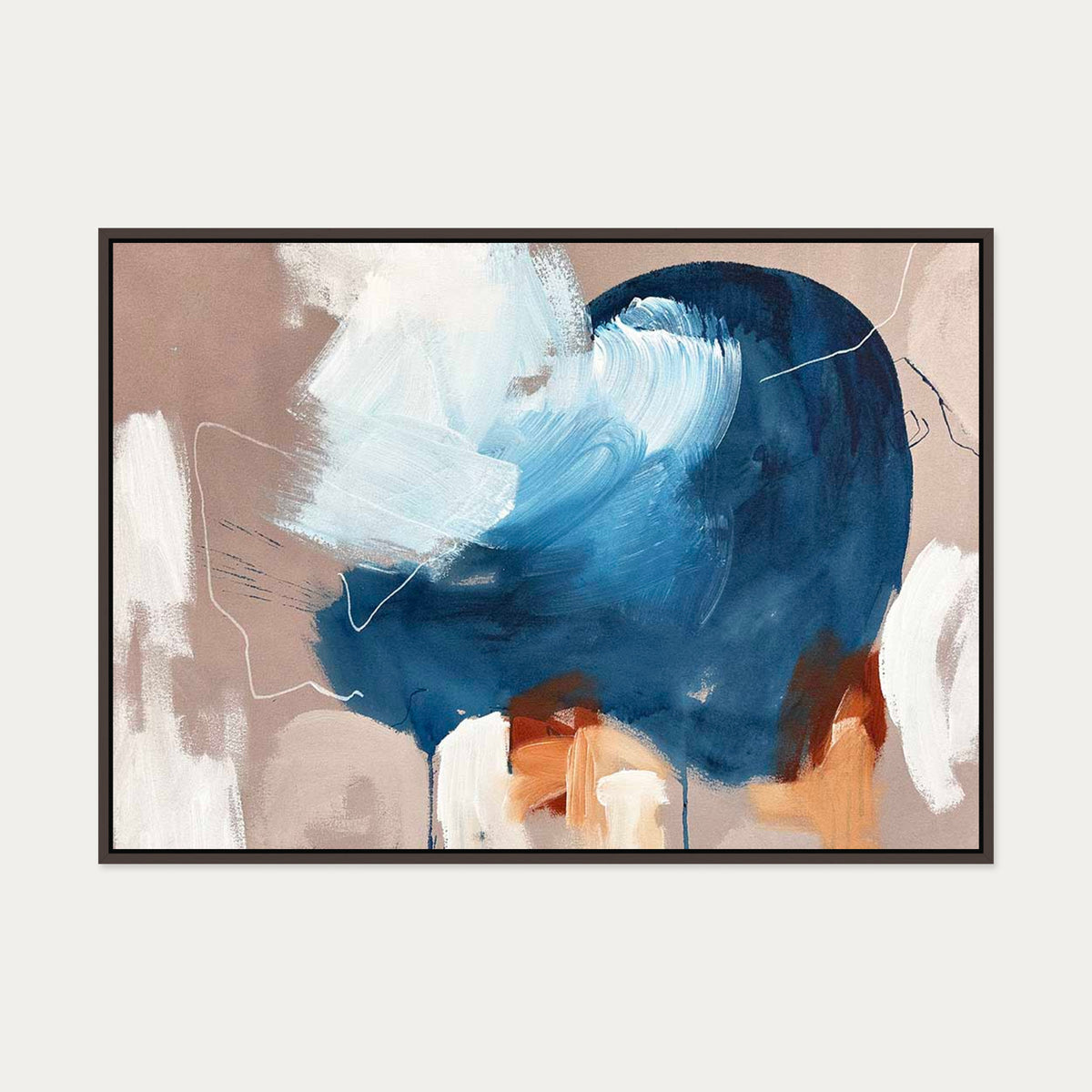 Home Run Canvas Art — 70 x 100 cm — Brown Frame