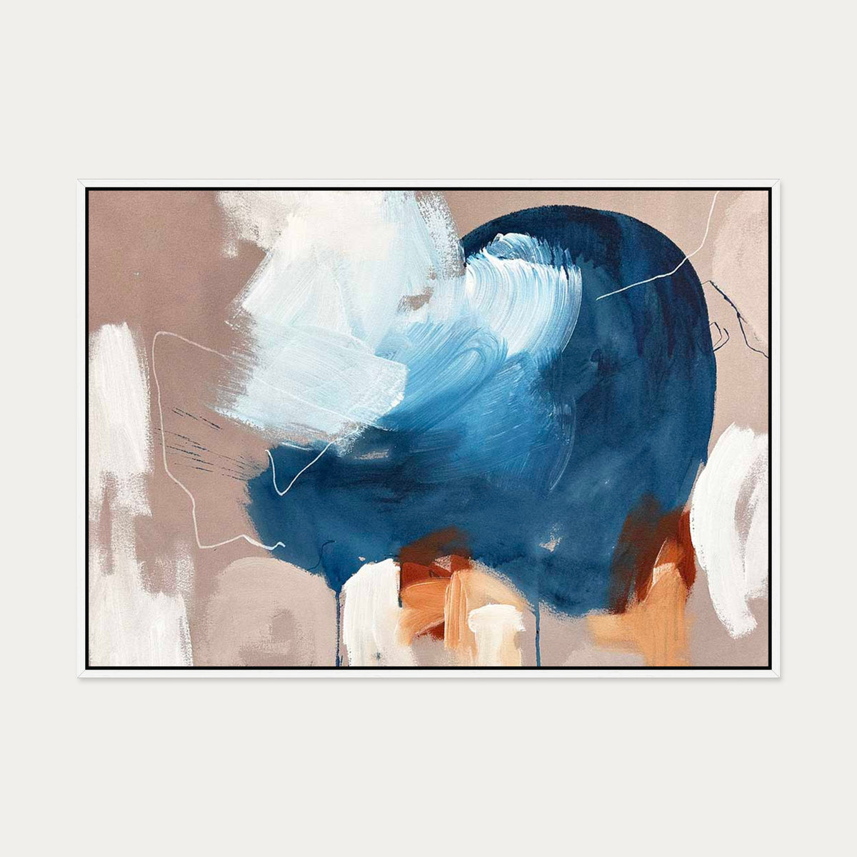Home Run Canvas Art — 70 x 100 cm — White Frame