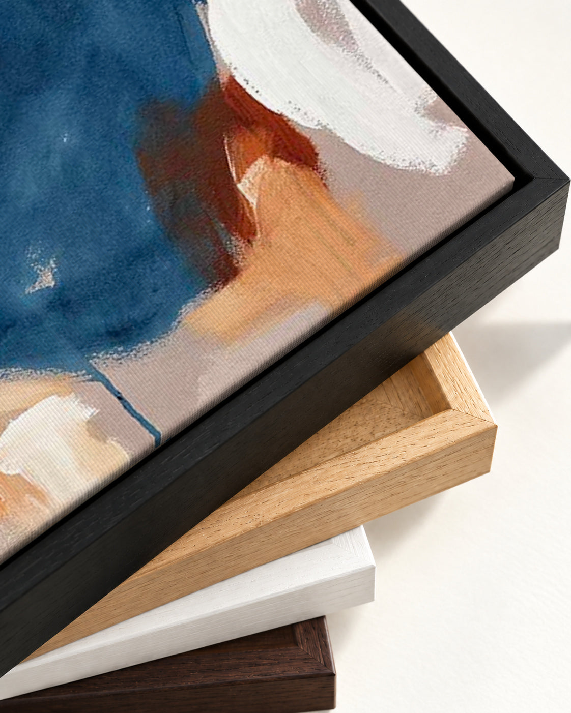 Home Run Canvas Art — framed canvas corner and wrapped canvas detail