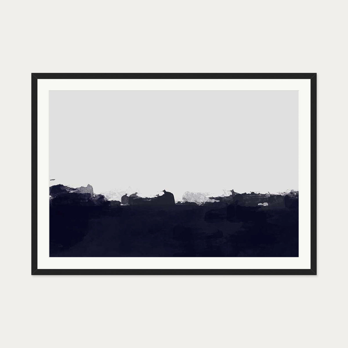Horizontal Landscapes II Art Print — 70 x 100 cm — Black Frame