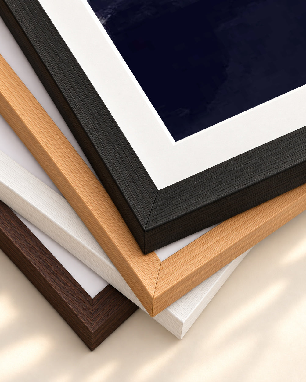Horizontal Landscapes II Art Print — framed print corner with 5 cm mount and bevel