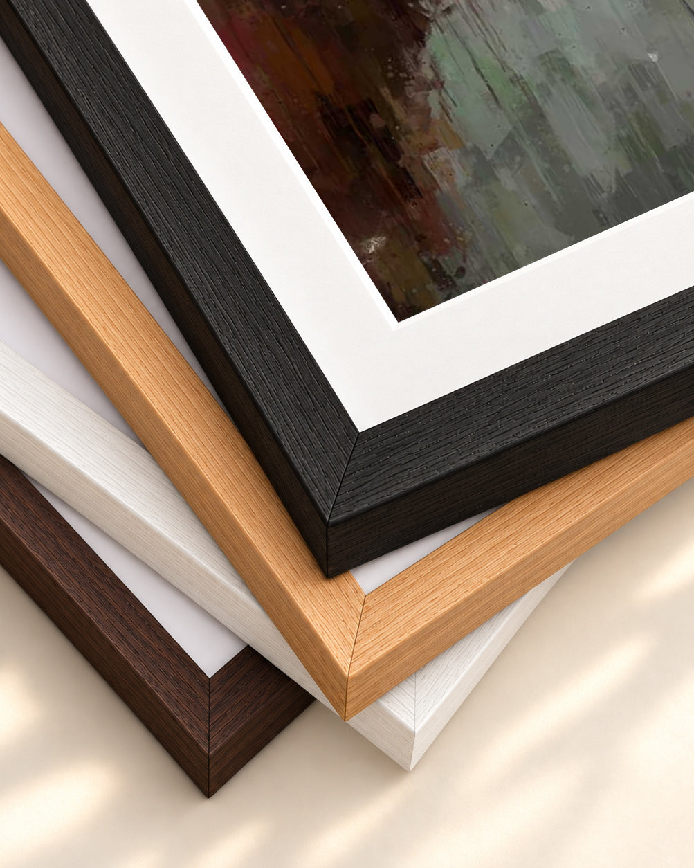Horse Art Print — framed print corner with 5 cm mount and bevel