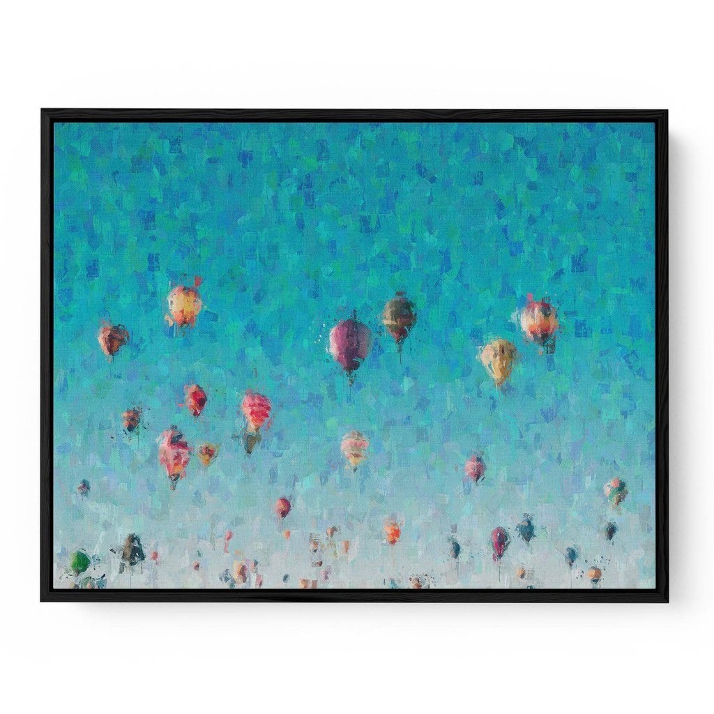 Hot Air Balloons Framed Canvas