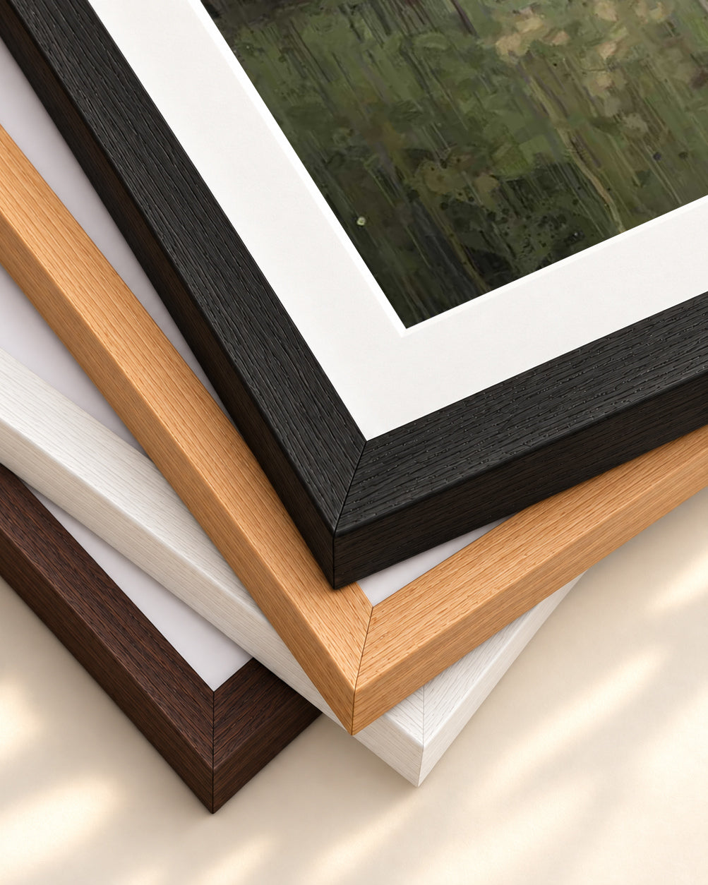 House On The Hill Art Print — framed print corner with 5 cm mount and bevel