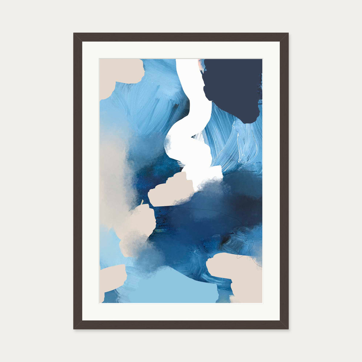 Iceberg Art Print — 50 x 70 cm — Brown Frame